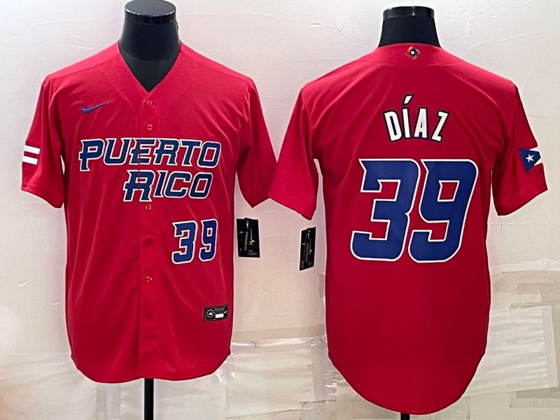 Men 2023 World Cub #39 Diaz Red Nike MLB Jersey1->more jerseys->MLB Jersey